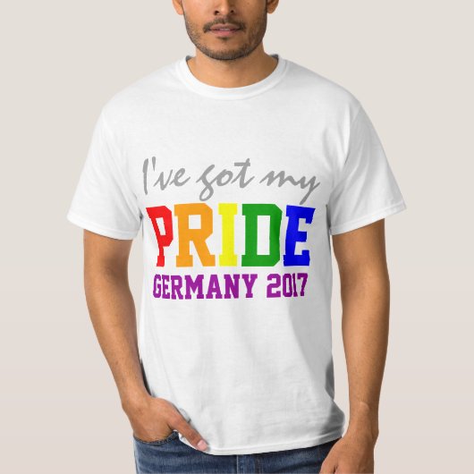 ドイツ得ゲイの結婚に敬意を表してプライド Tシャツ (正面)