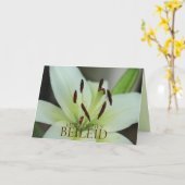 ドイツ悔やみや弔慰ピンクタイガーリリー カード (黄色い花)