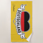 ドイツ愛カスタムなモノグラムのビーチタオル ビーチタオル