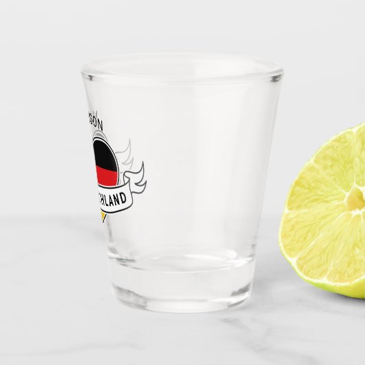 ドイツ愛名前をカスタムするの小グラス ショットグラス (右)