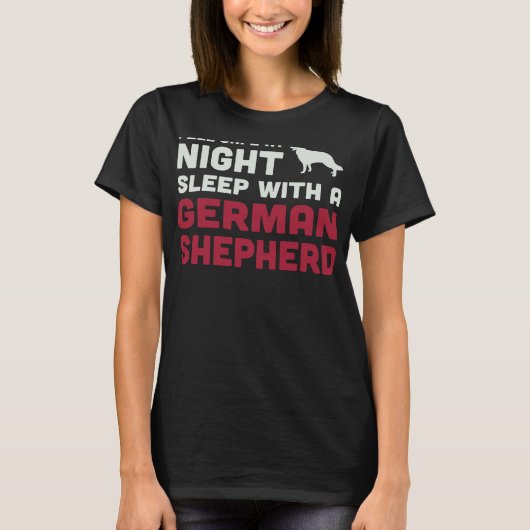 ドイツ感じの羊飼いと一緒に夜は安全に寝る Tシャツ (正面)
