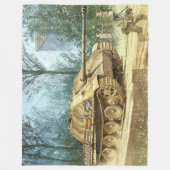 ドイツ戦車 フリースブランケット (正面)