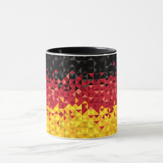ドイツ抽象的な旗、ドイツ色、多芸術 マグカップ (中央)