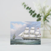 ドイツ捕鯨船ダイアナ&アン1800年代 ポストカード (スタンド正面)