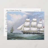 ドイツ捕鯨船ダイアナ&アン1800年代 ポストカード (正面/裏面)