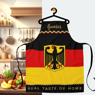 ドイツ料理シェフエプロン、キッチン、ドイツ国旗エプロン エプロン