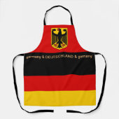 ドイツ料理、ドイツ国旗のシェフキッチン エプロン (正面)