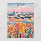 ドイツ旅行の都市ボンの絵画的美しさ ポストカード (正面)
