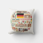 ドイツ旅行アイコン クッション (正面)