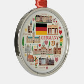 ドイツ旅行アイコン メタルオーナメント (右)