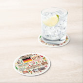 ドイツ旅行アイコン ラウンドペーパーコースター (インサイチュ)