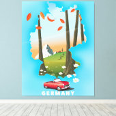 ドイツ旅行ポスター。 キャンバスプリント (インサイチュ (ウッドフロア))