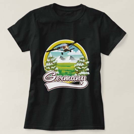 ドイツ旅行ロゴ Tシャツ (デザイン正面)