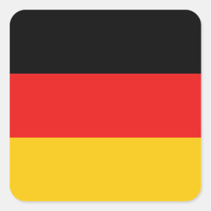 ドイツ旗のステッカー スクエアシール