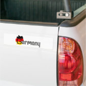 ドイツ旗のデザイン! バンパーステッカー (トラック上)