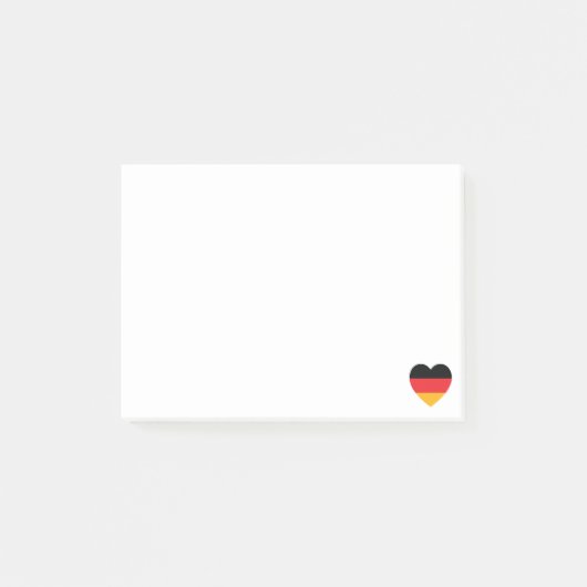 ドイツ旗のハートのポスト・イット ポストイット (正面)