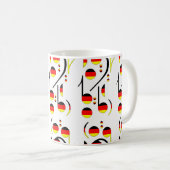 ドイツ旗の音符 コーヒーマグカップ (正面右)