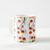 ドイツ旗の音符 コーヒーマグカップ (正面左)