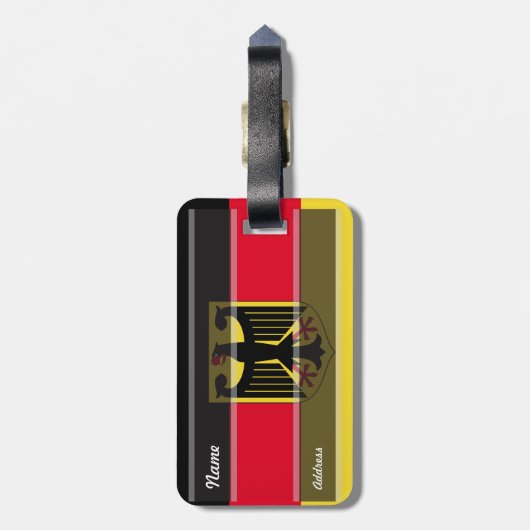 ドイツ旗 ラゲッジタグ (裏面縦)