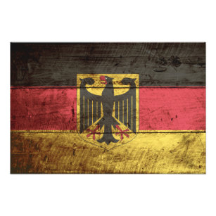 ドイツ旧木目国旗 フォトプリント           
