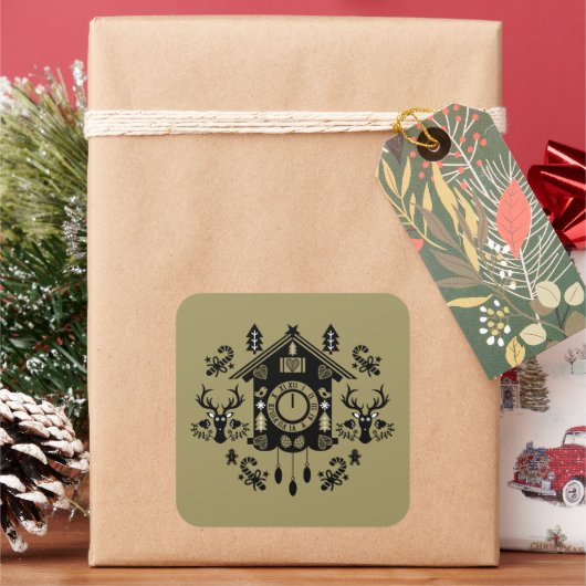 ドイツ時計のクリスマス スクエアシール (クリスマス)