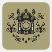 ドイツ時計のクリスマス スクエアシール (正面)