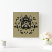 ドイツ時計のクリスマス スクエア壁時計 (ホーム)