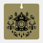 ドイツ時計のクリスマス メタルオーナメント (裏面)