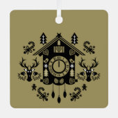 ドイツ時計のクリスマス メタルオーナメント (正面)