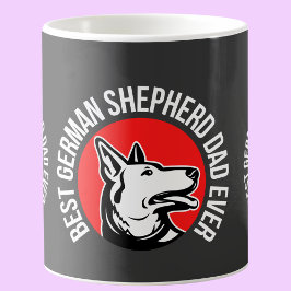 ドイツ最高のシェパードパパエバー コーヒーマグカップ