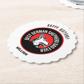 ドイツ最高のシェパードパパエバー ペーパーコースター (アングル)