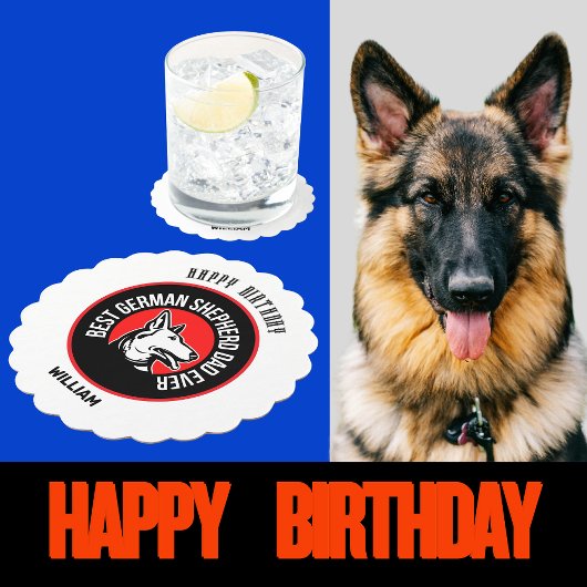 ドイツ最高のシェパードパパエバー ペーパーコースター