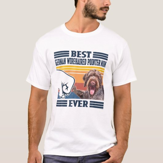 ドイツ最高の語金髪ポインターマママエバーおもしろい犬 Tシャツ (正面)