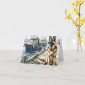 ドイツ牧羊犬メモリアルカード カード (黄色い花)