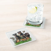 ドイツ狩りテリア（ジャグテリア） ガラスコースター (アングル)