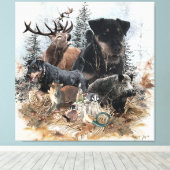 ドイツ狩りテリア（ジャグテリア） キャンバスプリント (インサイチュ (ウッドフロア))