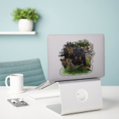 ドイツ狩りテリア（ジャグテリア） シール (デスク上のノートパソコン)