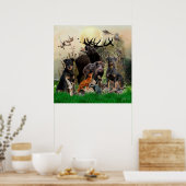 ドイツ狩りテリア（ジャグテリア） ポスター (キッチン)