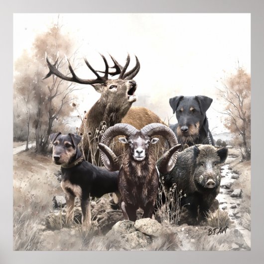 ドイツ狩りテリア ポスター (正面)