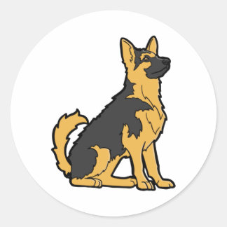 ドイツ産のシェパード犬 ラウンドシール