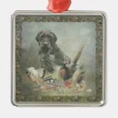 ドイツ産ワイヤーヘアードポインター メタルオーナメント (正面)
