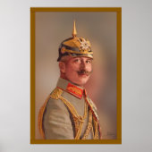 ドイツ皇帝Kaiser Wilhelm II、署名あり ポスター (正面)