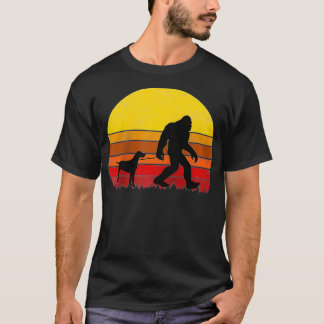 ドイツ短剣ポインタおもしろいレトロドッグデザイン Tシャツ