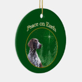 ドイツ短剣ポインターピースキーチェーン セラミックオーナメント (右)