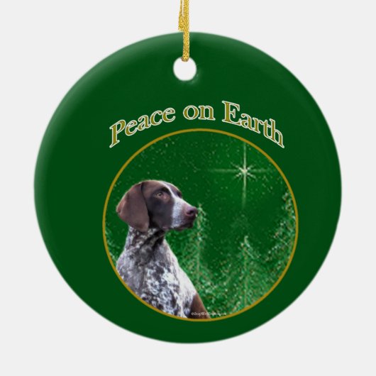 ドイツ短剣ポインターピースキーチェーン セラミックオーナメント (裏面)