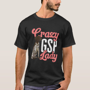 ドイツ短剣ポインターマ熱狂するムGSPレディ Tシャツ
