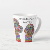 ドイツ短剣ポインター愛好家 カフェラテマグ (右アングル)