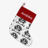 ドイツ短剣ポインタ犬のソックスカスタマイズは スモールクリスマスストッキング (正面 (吊り時))