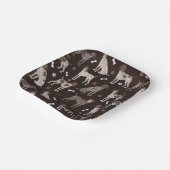 ドイツ短剣ポインタ犬の骨とポープリント ペーパープレート (傾斜あり)