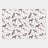 ドイツ短剣ポインタ犬の骨とポープリント ラッピングペーパーシート (正面2)